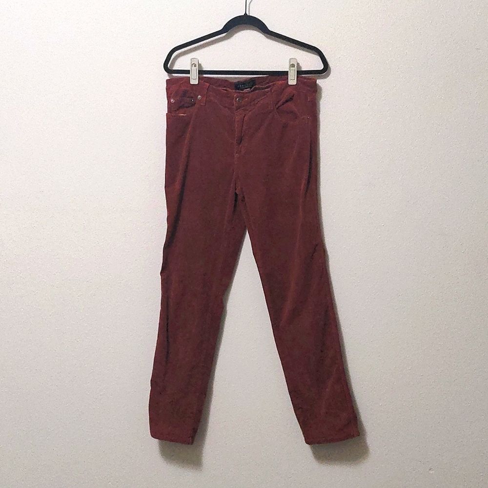 Peruvian Connection Rust Orange Brown Corduroy Pa… - image 1